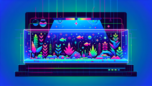 Modern flat design aquascaping illustration for undefined