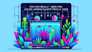Modern flat design aquascaping illustration for undefined