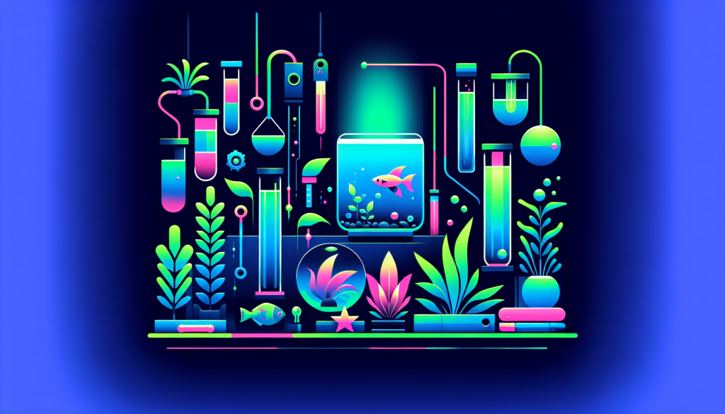 Modern flat design aquascaping illustration for undefined