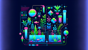 Modern flat design aquascaping illustration for undefined