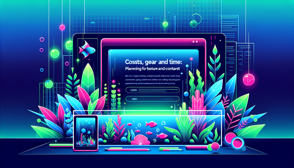 Modern flat design aquascaping illustration for undefined