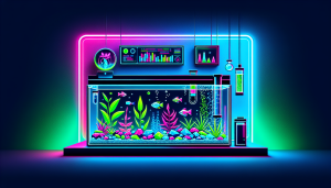 Modern flat design aquascaping illustration for undefined