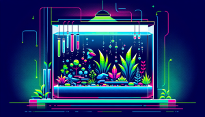 Modern flat design aquascaping illustration for undefined