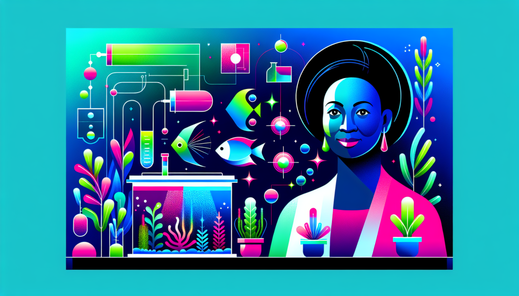 Modern flat design aquascaping illustration for undefined