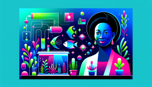Modern flat design aquascaping illustration for undefined