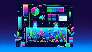 Modern flat design aquascaping illustration for undefined