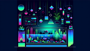 Modern flat design aquascaping illustration for undefined