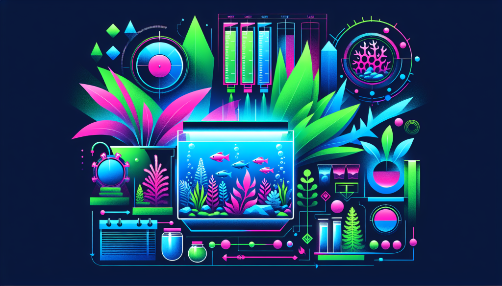 Modern flat design aquascaping illustration for undefined