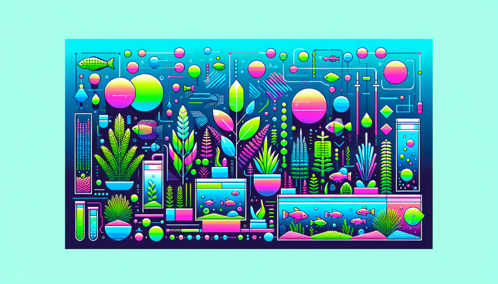 Modern flat design aquascaping illustration for undefined