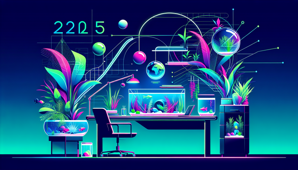 Modern flat design aquascaping illustration for undefined