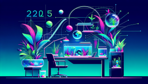 Modern flat design aquascaping illustration for undefined