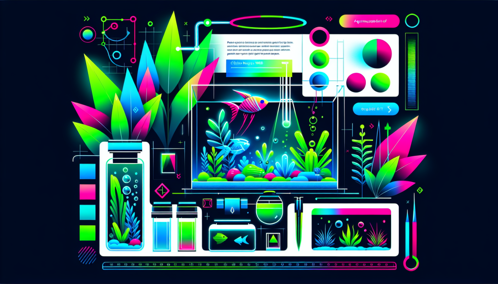 Modern flat design aquascaping illustration for undefined