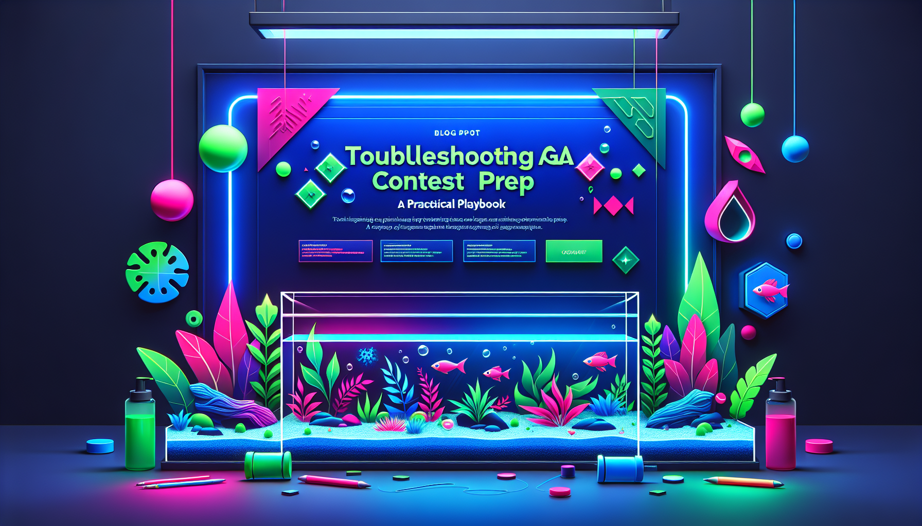Modern flat design aquascaping illustration for undefined