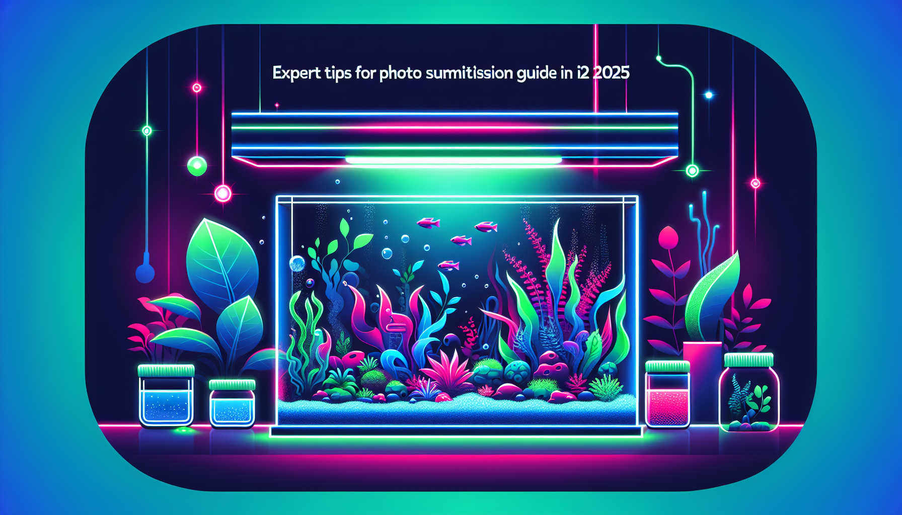 Modern flat design aquascaping illustration for undefined