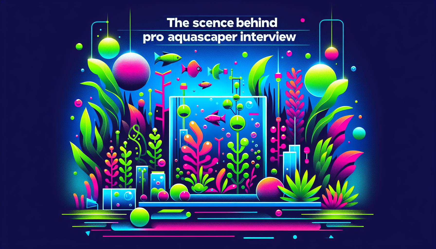 Modern flat design aquascaping illustration for undefined