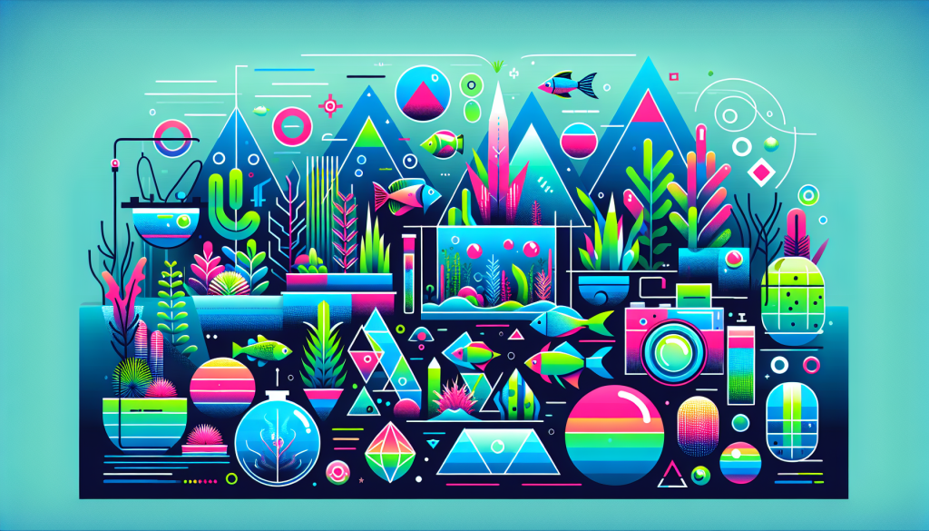 Modern flat design aquascaping illustration for undefined