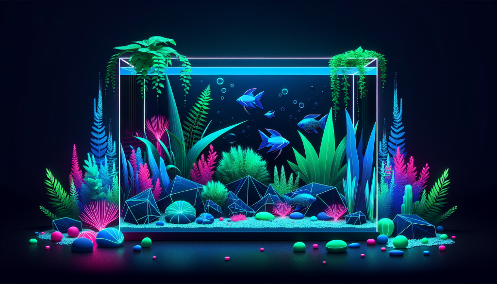 Modern flat design aquascaping illustration for undefined