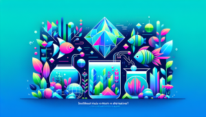 Modern flat design aquascaping illustration for undefined