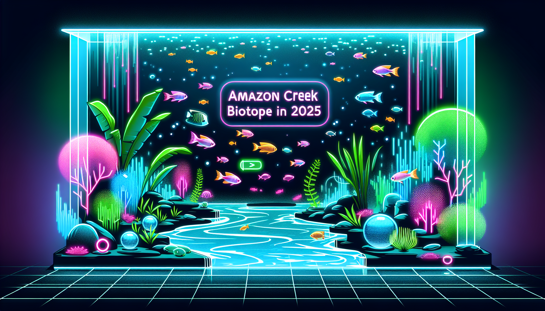 Modern flat design aquascaping illustration for undefined