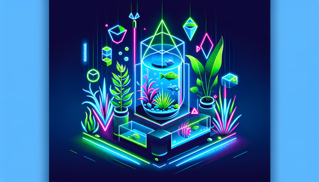 Modern flat design aquascaping illustration for undefined