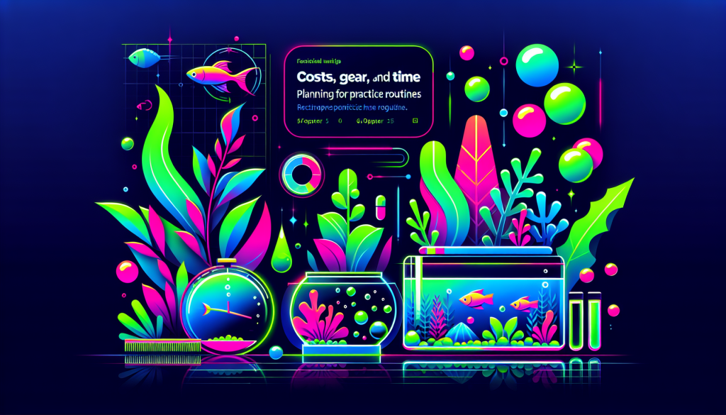 Modern flat design aquascaping illustration for undefined