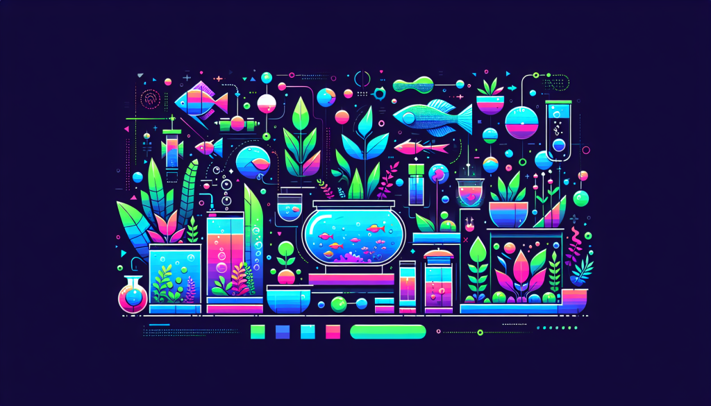 Modern flat design aquascaping illustration for undefined