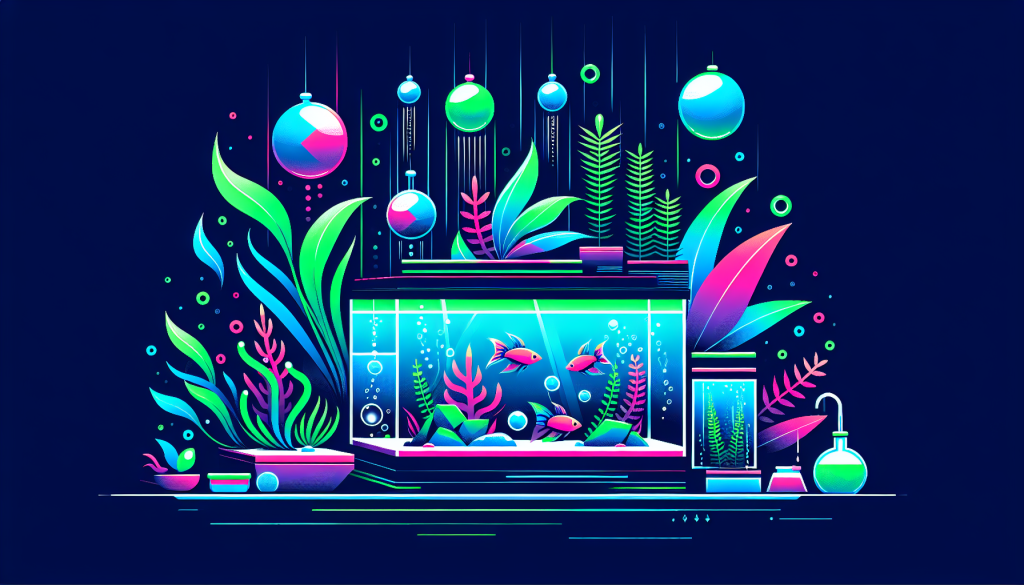 Modern flat design aquascaping illustration for undefined