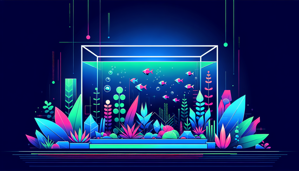 Modern flat design aquascaping illustration for undefined