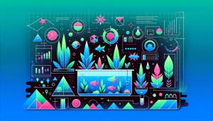 Modern flat design aquascaping illustration for undefined