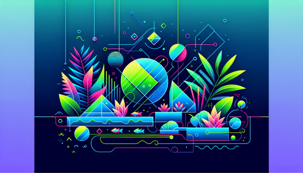 Modern flat design aquascaping illustration for undefined