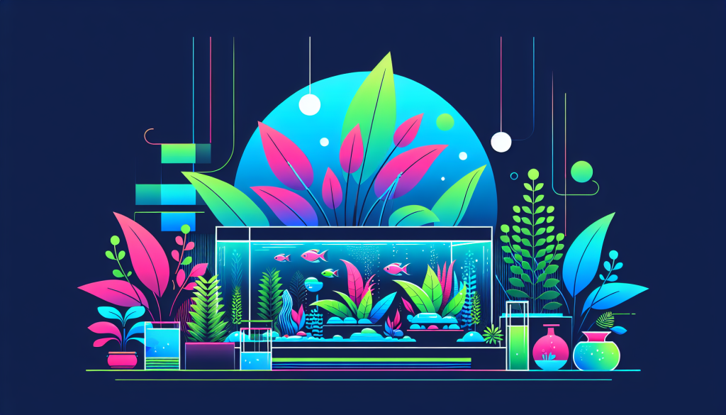 Modern flat design aquascaping illustration for undefined