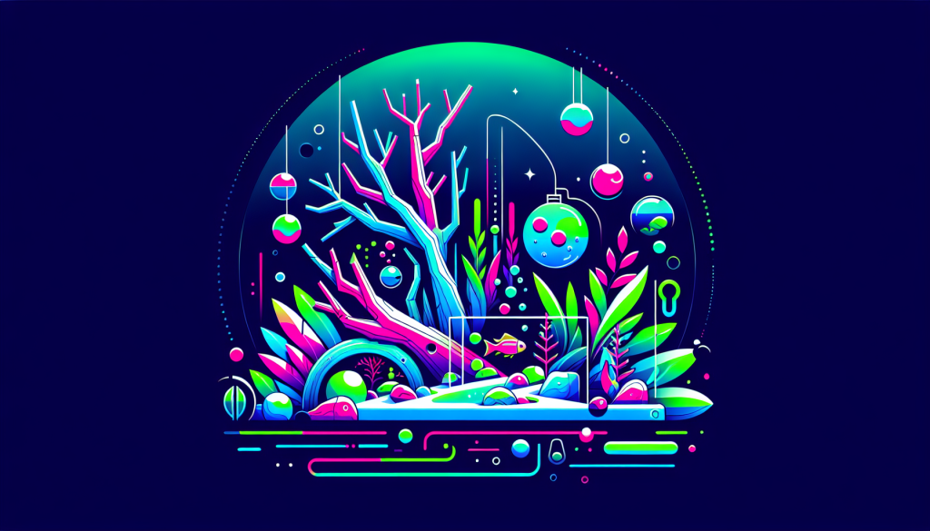 Modern flat design aquascaping illustration for undefined