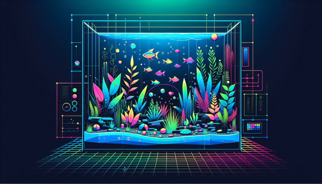 Modern flat design aquascaping illustration for undefined