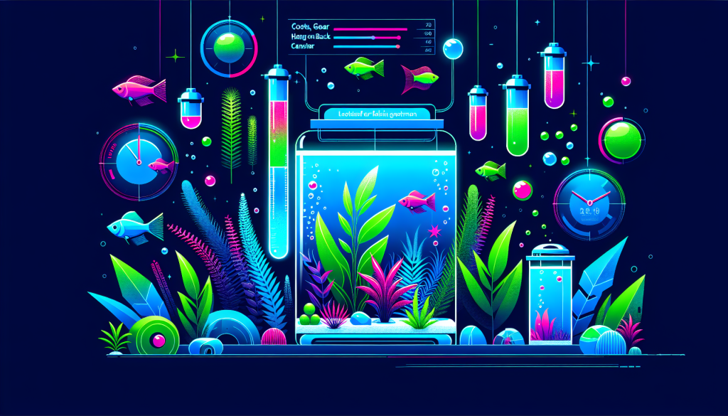Modern flat design aquascaping illustration for undefined