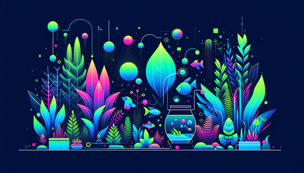 Modern flat design aquascaping illustration for undefined