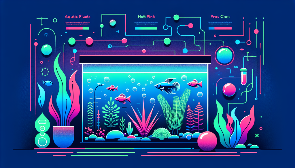 Modern flat design aquascaping illustration for undefined