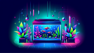 Modern flat design aquascaping illustration for undefined