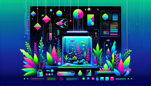 Modern flat design aquascaping illustration for undefined