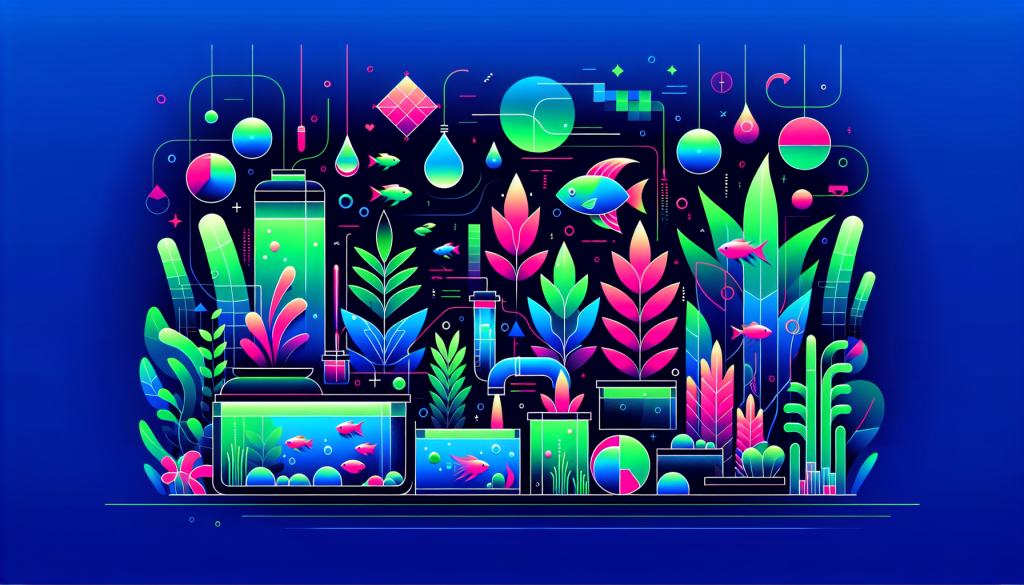 Modern flat design aquascaping illustration for undefined