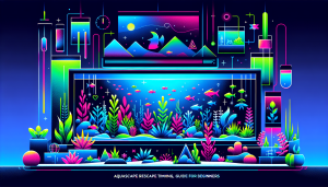 Modern flat design aquascaping illustration for undefined