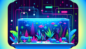 Modern flat design aquascaping illustration for undefined