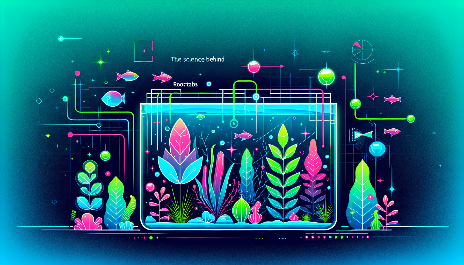 Modern flat design aquascaping illustration for undefined