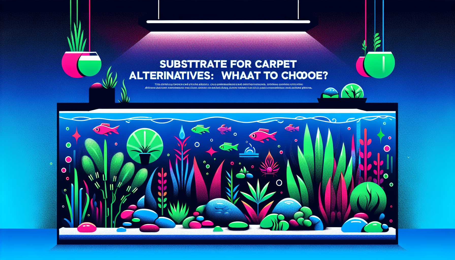 Modern flat design aquascaping illustration for undefined
