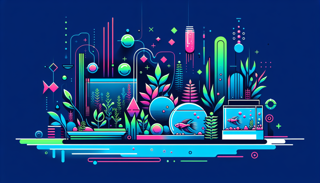 Modern flat design aquascaping illustration for undefined