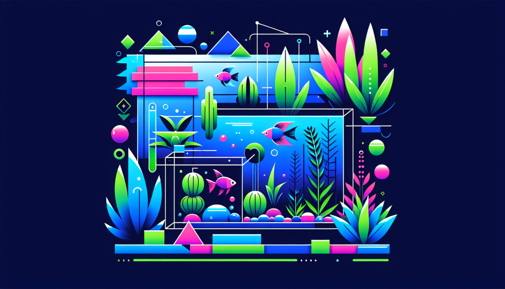 Modern flat design aquascaping illustration for undefined