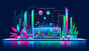 Modern flat design aquascaping illustration for undefined