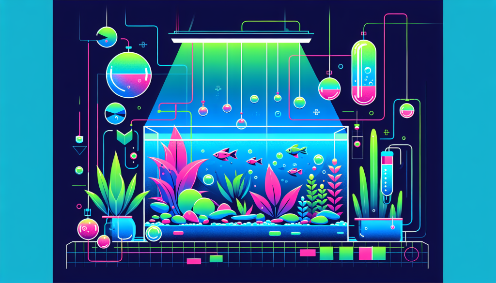 Modern flat design aquascaping illustration for undefined