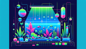 Modern flat design aquascaping illustration for undefined