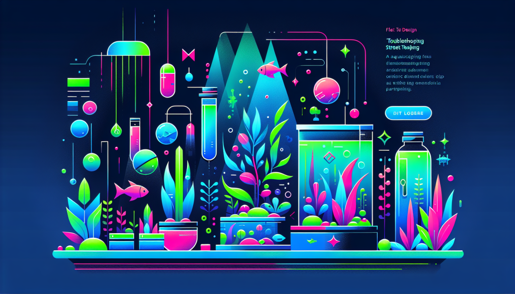 Modern flat design aquascaping illustration for undefined