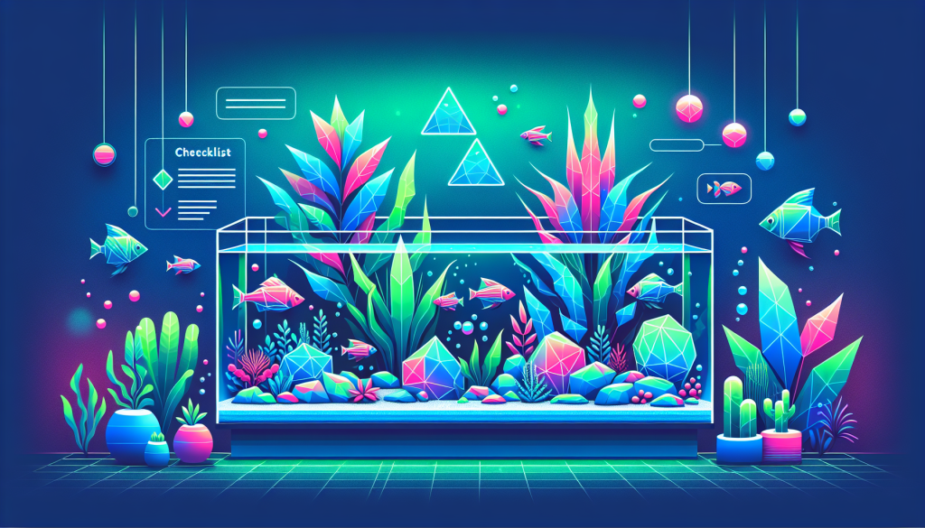 Modern flat design aquascaping illustration for undefined